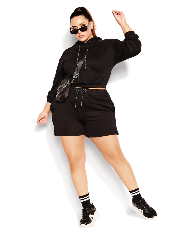 Plus size model wearing Love Lounge Shorts by CCX | Dia&Co | dia_product_style_image_id:171584